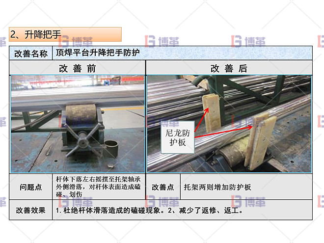 改善實施 頂焊平臺升降把手防護(hù) 改善實施 頂焊平臺升降把手防護(hù)